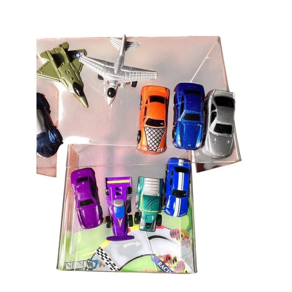 Lot of 10 Vehicular City Cars Educational Interactive Playset with Paper Craft